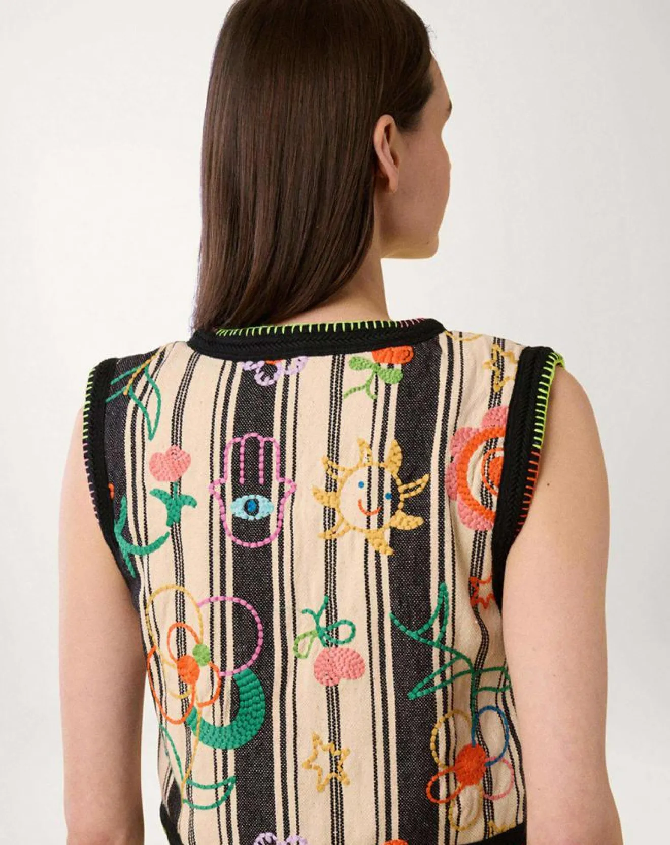 Discount Manoush Gilet Beldi stripes