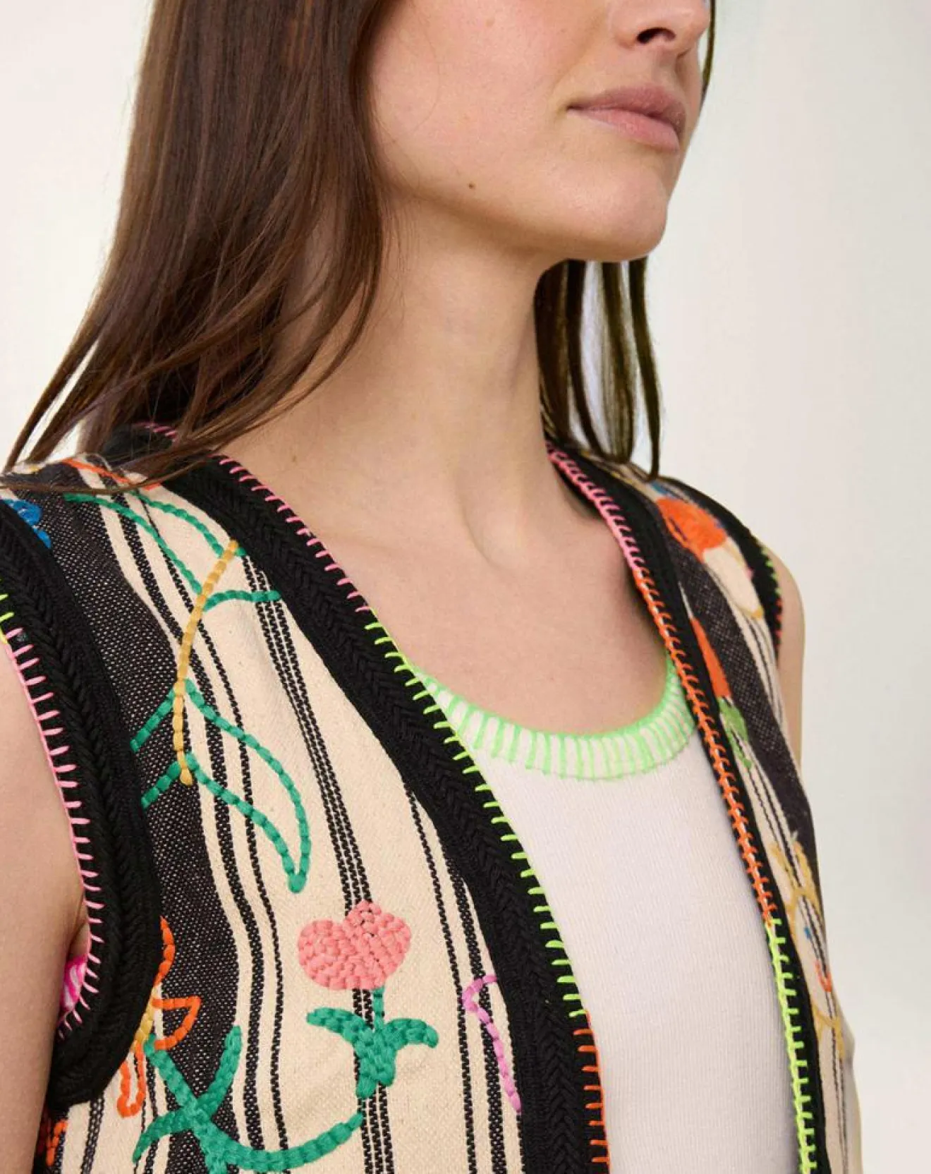 Discount Manoush Gilet Beldi stripes