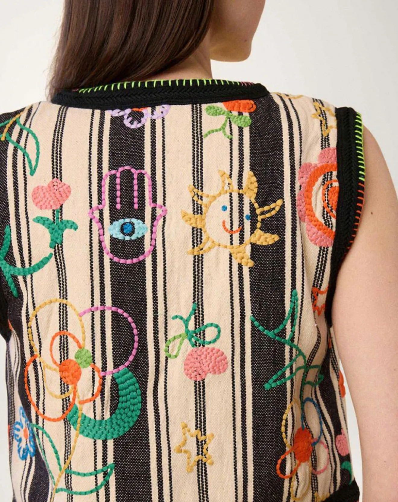 Discount Manoush Gilet Beldi stripes