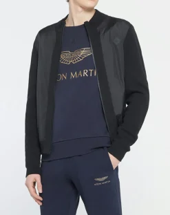 Hackett London Gilet Bimatière zippé noir