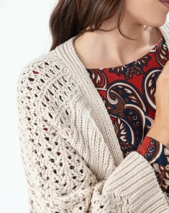 Sale Indies Gilet Carla naturel