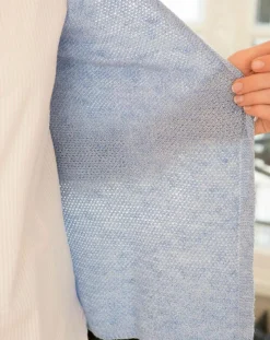 Femme Cuisse de Grenouille Gilet Casta bleu