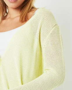 Femme Cuisse de Grenouille Gilet Casta jaune