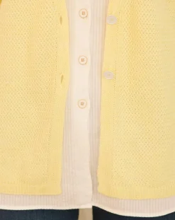 Femme Cuisse de Grenouille Gilet Casta jaune