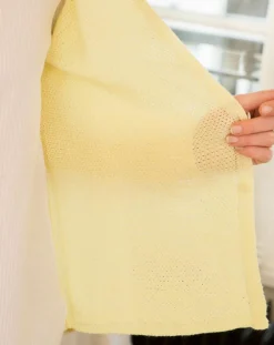 Femme Cuisse de Grenouille Gilet Casta jaune