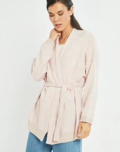 Clearance Lauren Vidal Gilet ceinturé Ciara rose