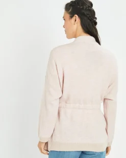 Clearance Lauren Vidal Gilet ceinturé Ciara rose