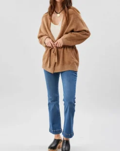 Femme Lauren Vidal Gilet ceinturé Ciara santal