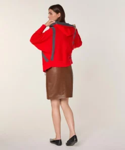 Discount Rodier Gilet Chrystelle 100% Laine Laine Bi-Couleur orange