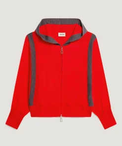 Discount Rodier Gilet Chrystelle 100% Laine Laine Bi-Couleur orange