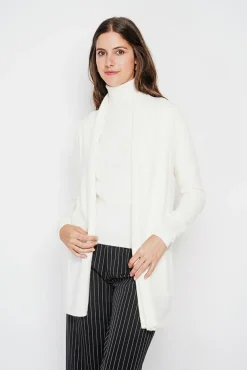 New C&Jo Gilet col châle naturel