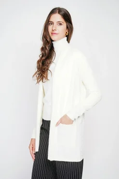 New C&Jo Gilet col châle naturel