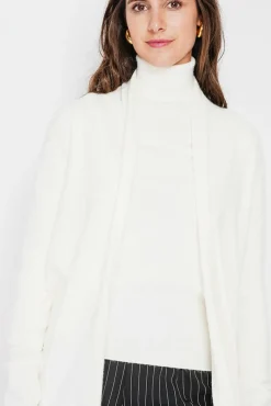 New C&Jo Gilet col châle naturel