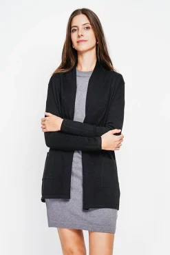 Femme C&Jo Gilet col châle noire