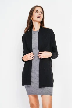 Femme C&Jo Gilet col châle noire