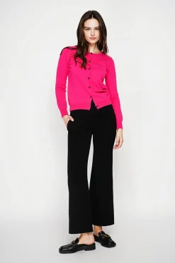 Hot C&Jo Gilet col ras du cou fushia