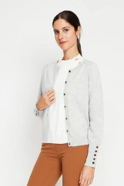 Femme Assuili Gilet col ras du cou givre