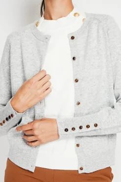 Femme Assuili Gilet col ras du cou givre