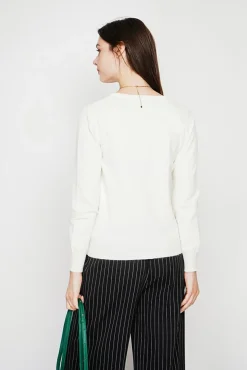 Online C&Jo Gilet col ras du cou naturel