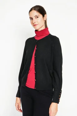 Femme Assuili Gilet col ras du cou noir