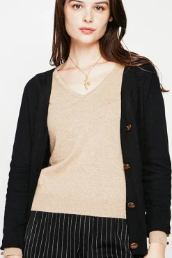 Best C&Jo Gilet col v boutonné noir