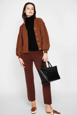 Femme C&Jo Gilet col v marron