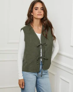 Clearance L'Armoire de Suzette Gilet Diane kaki