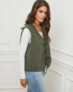 Clearance L'Armoire de Suzette Gilet Diane kaki