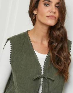 Clearance L'Armoire de Suzette Gilet Diane kaki