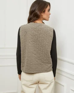 New L'Armoire de Suzette Gilet Diane taupe