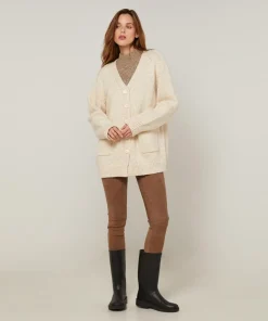 Sale Rodier Gilet Elvina en Laine mélangé blanc ivoire