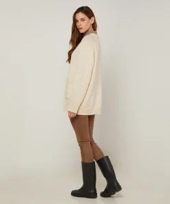 Sale Rodier Gilet Elvina en Laine mélangé blanc ivoire