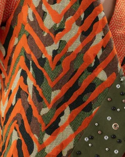 Femme Bleu Blanc Rouge Gilet Embleme patchwork