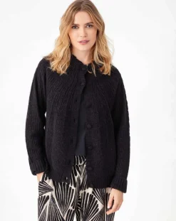 New Indies Gilet en Alpaga & Laine mélangés Elise noir