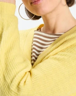 Femme Marc O'Polo Gilet en Alpaga & Laine mélangés 3 Boutons jaune