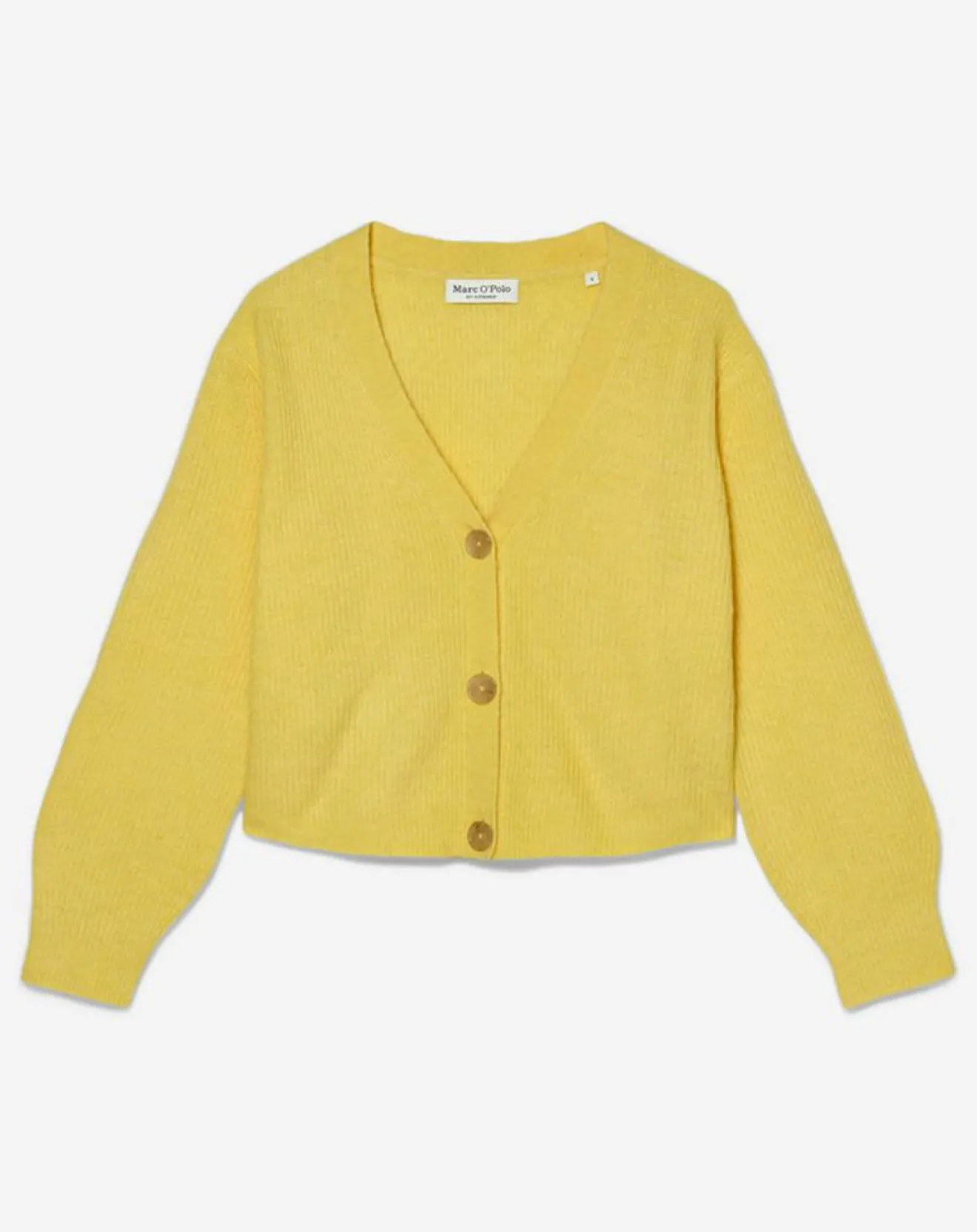 Femme Marc O'Polo Gilet en Alpaga & Laine mélangés 3 Boutons jaune