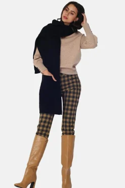 Sale Assuili Gilet en Cachemire mélangé grand col noir