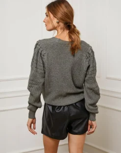 Fleur de cachemire Gilet en Cachemire mélangé Liv kaki