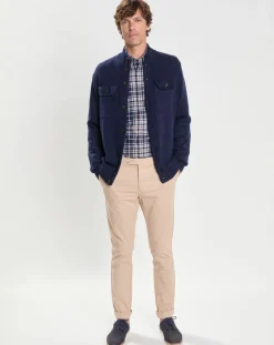 Hot Hackett London Gilet en Laine & Cachemire bleu marine