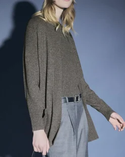 Femme Galeries Lafayette Gilet en Laine & Cachemire Susan gris foncé