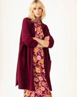 Online Indies Gilet en Laine mélangée Amira prune