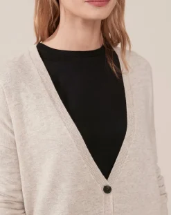 Discount Caroll Gilet en Laine mélangée Ashton beige