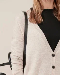 Discount Caroll Gilet en Laine mélangée Ashton beige