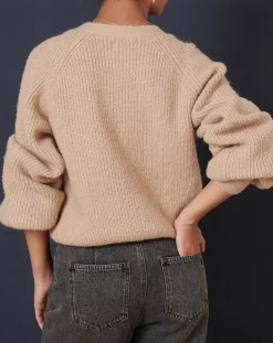 New Garance Paris Gilet en Laine mélangée Tibet beige