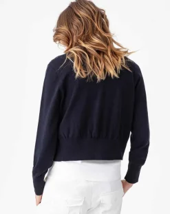 Best Indies Gilet en Laine mélangée Tidal marine/argenté