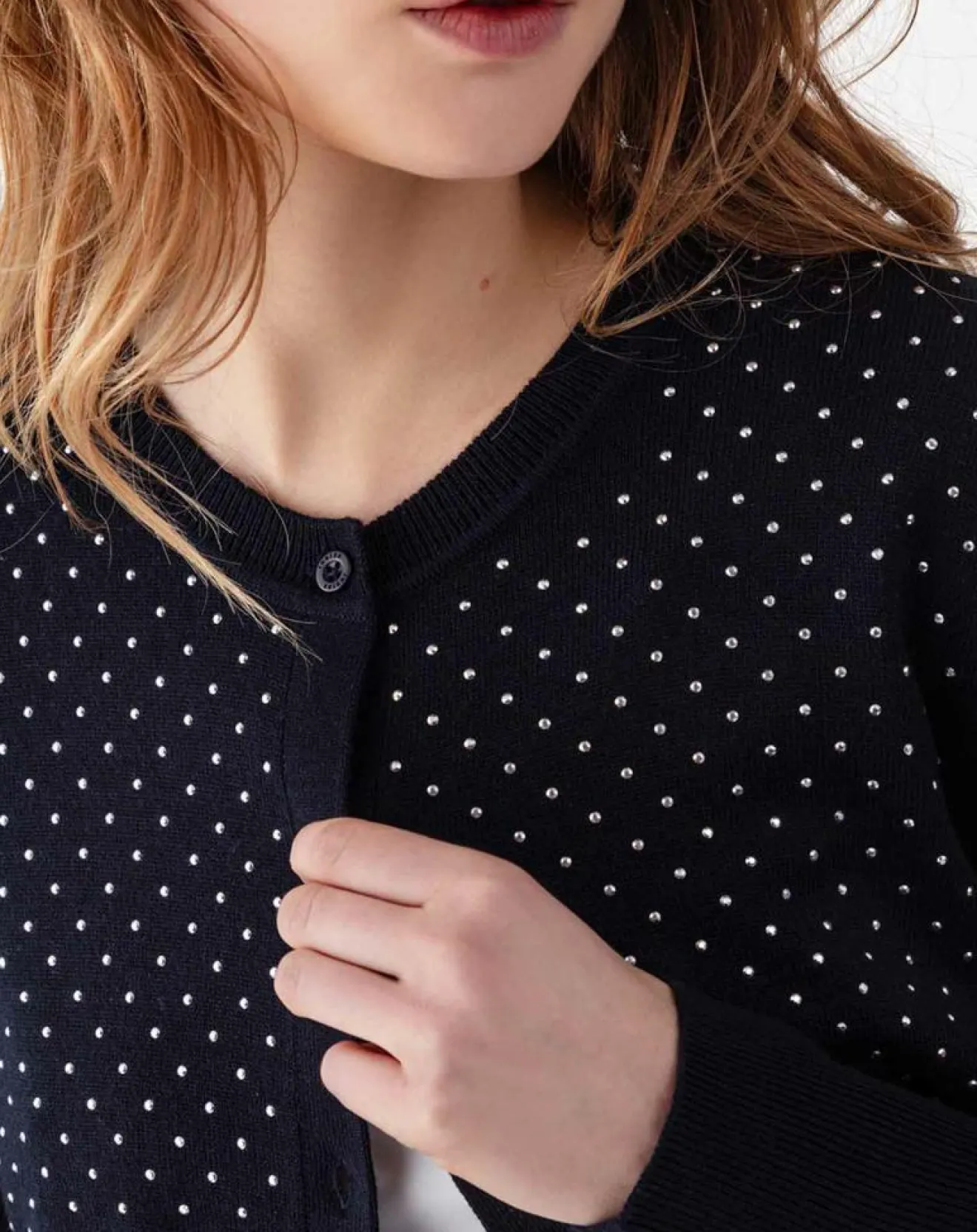 Best Indies Gilet en Laine mélangée Tidal marine/argenté