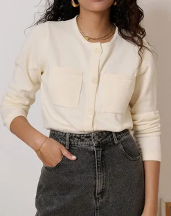 Femme Garance Paris Gilet en Laine mélangée Tim écru