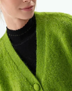 Femme Indies Gilet en Laine mélangée Victoria bambou