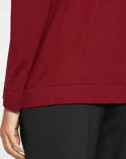 Femme Galeries Lafayette Gilet en Maille fine col châle bordeaux