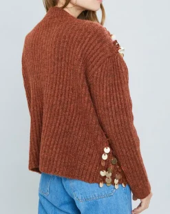 Clearance Manoush Gilet en Mohair & Laine mélangés Pampille écureuil